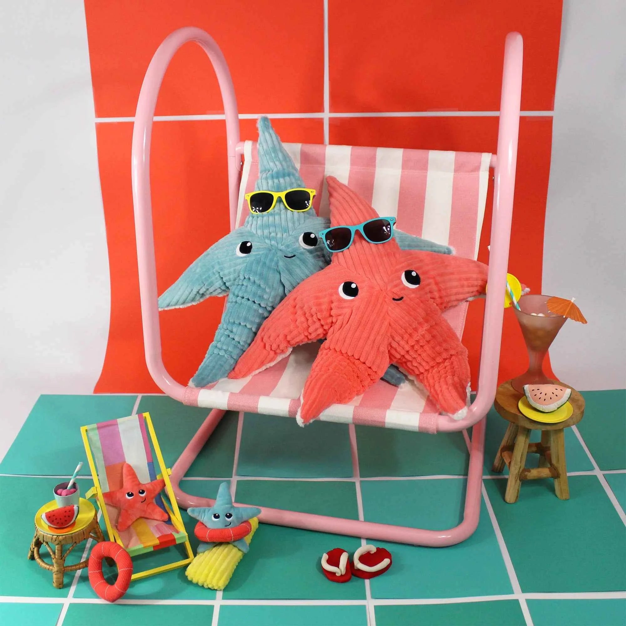 Les déglingos | Les Ptipotos - Plush Cuddly Wahou the Sea Mother and Her Coral Baby