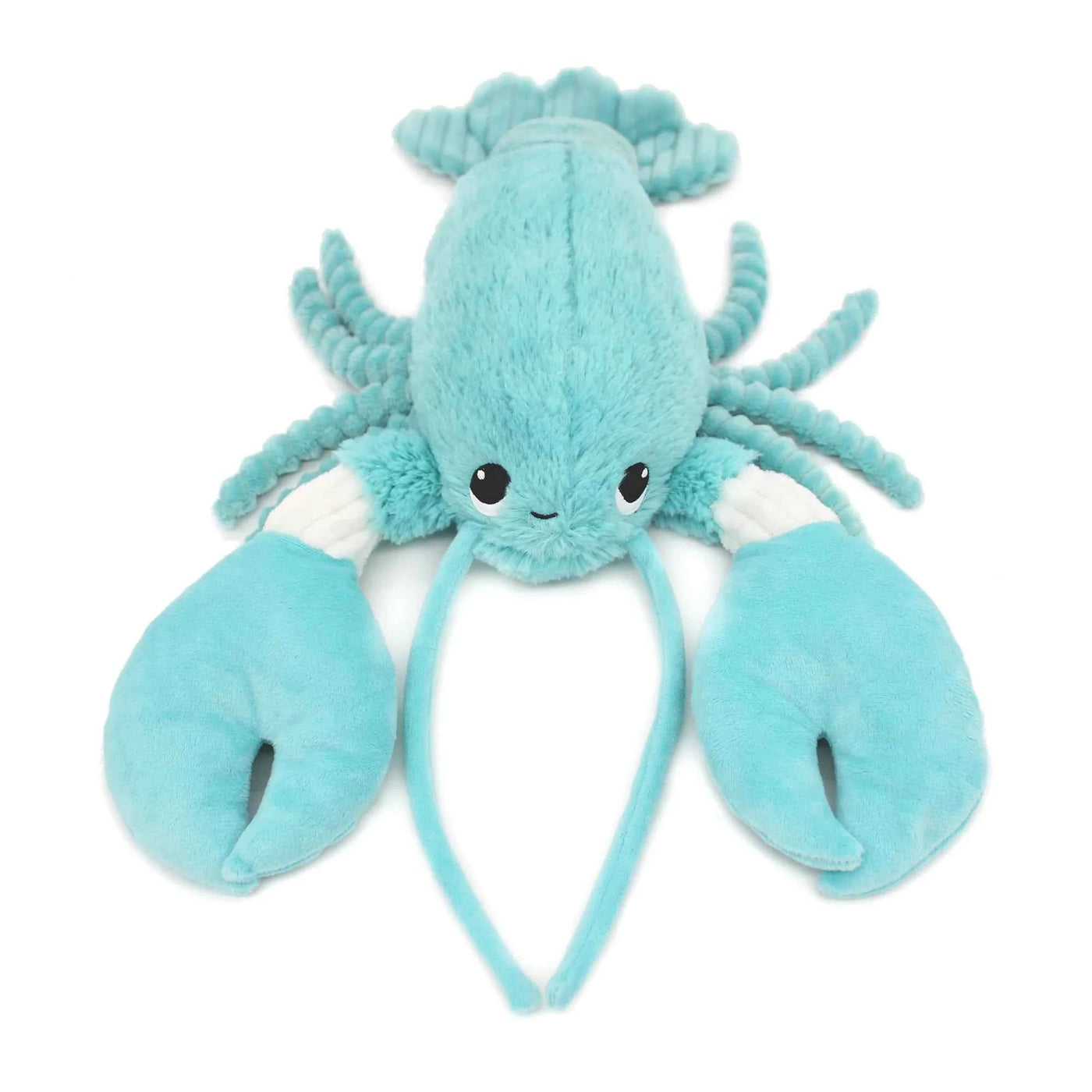 Les Déglingos | Les Ptipotos - Plush Cuddly Toy I Love You Lobster Mom and Her Baby Aqua Blue
