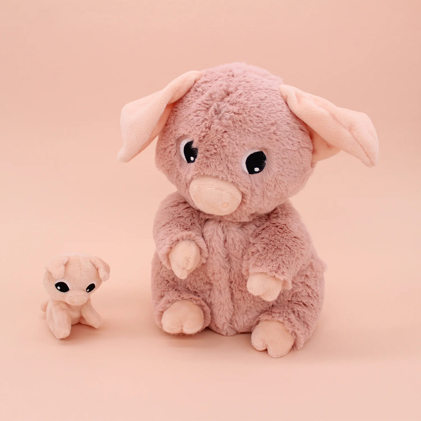 Les duéglingos | Les Ptipotos - Pluche Knuffel Barbekiou Varken Moeder En Haar Roze Baby