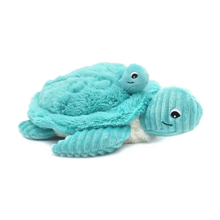Les DÃ©glingos | Les Ptipotos - Pluche Knuffel Sauvenou Schildpad Moeder En Haar Baby Aquablauw