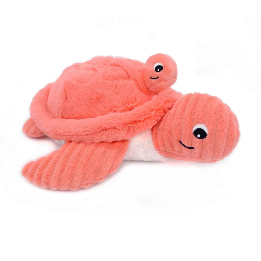 Les DÃ©glingos | Les Ptipotos - Pluche Knuffel Sauvenou Schildpad Moeder En Haar Baby Koraal