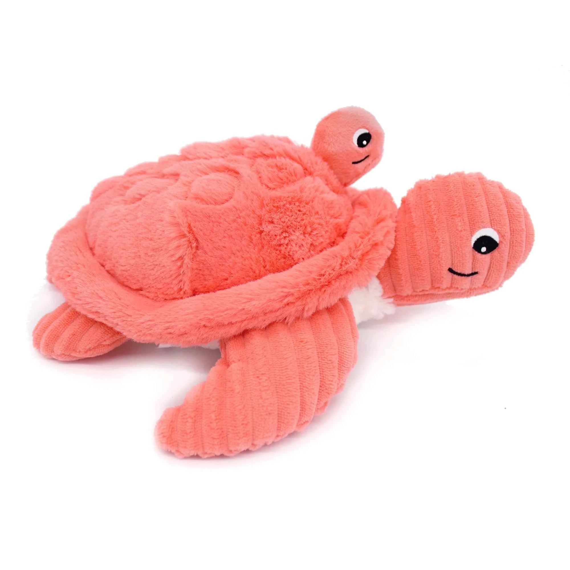 Les DÃ©glingos | Les Ptipotos - Pluche Knuffel Sauvenou Schildpad Moeder En Haar Baby Koraal