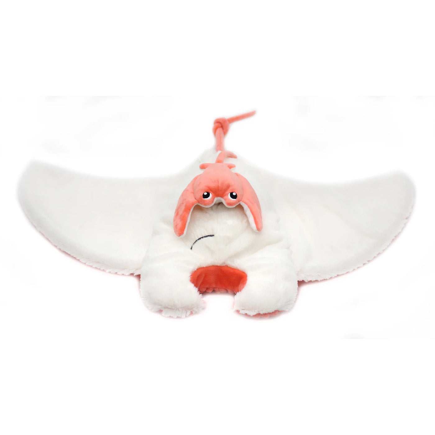 Les duéglingos | Les Ptipotos - Pluche Knuffel Mantalou De Mantarogmoeder En Haar Baby Koraal
