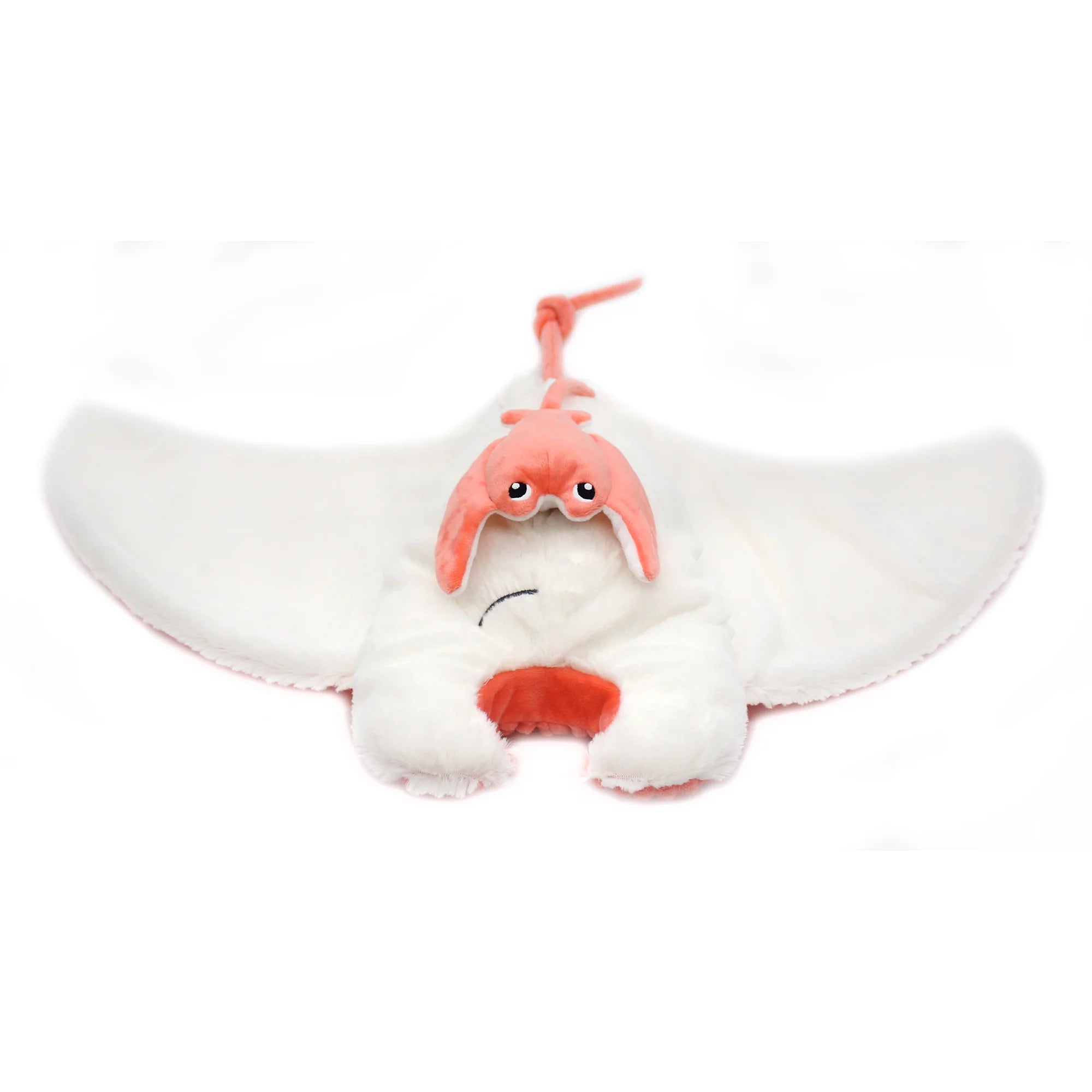 Les duéglingos | Les Ptipotos - Pluche Knuffel Mantalou De Mantarogmoeder En Haar Baby Koraal