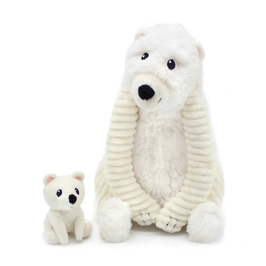 Les DÃ©glingos | Les Ptipotos - Pluche Knuffel Grobidou Witte Ijsbeer Moeder En Haar Baby