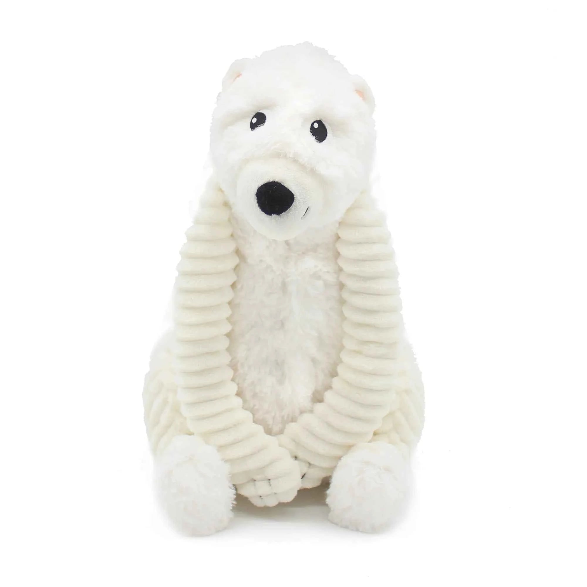 Les Déglingos | Les Ptipotos - Plush Cuddly Grobidou White Polar Bear Mother and Her Baby
