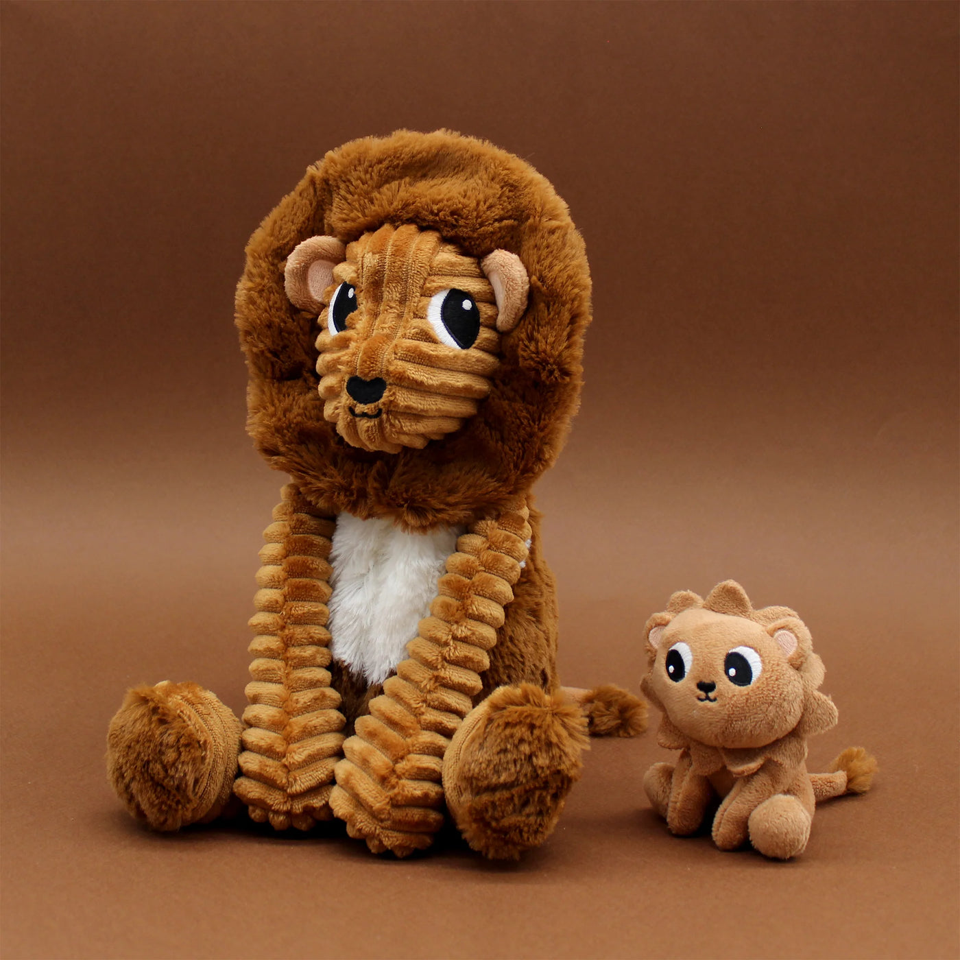Les duéglingos | Les Ptipotos - Pluche Knuffel Graou Bruine Suiker Papa En Zijn Baby