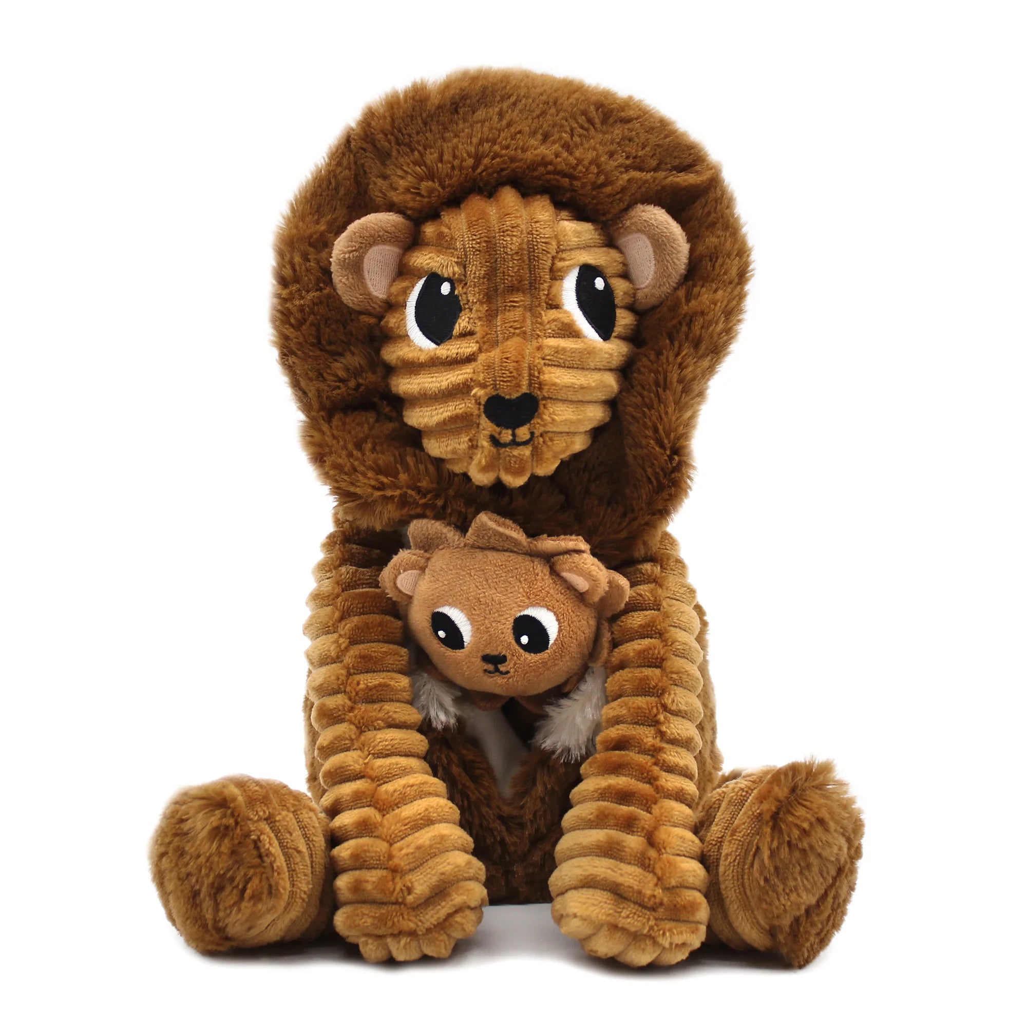 Les duéglingos | Les Ptipotos - Pluche Knuffel Graou Bruine Suiker Papa En Zijn Baby