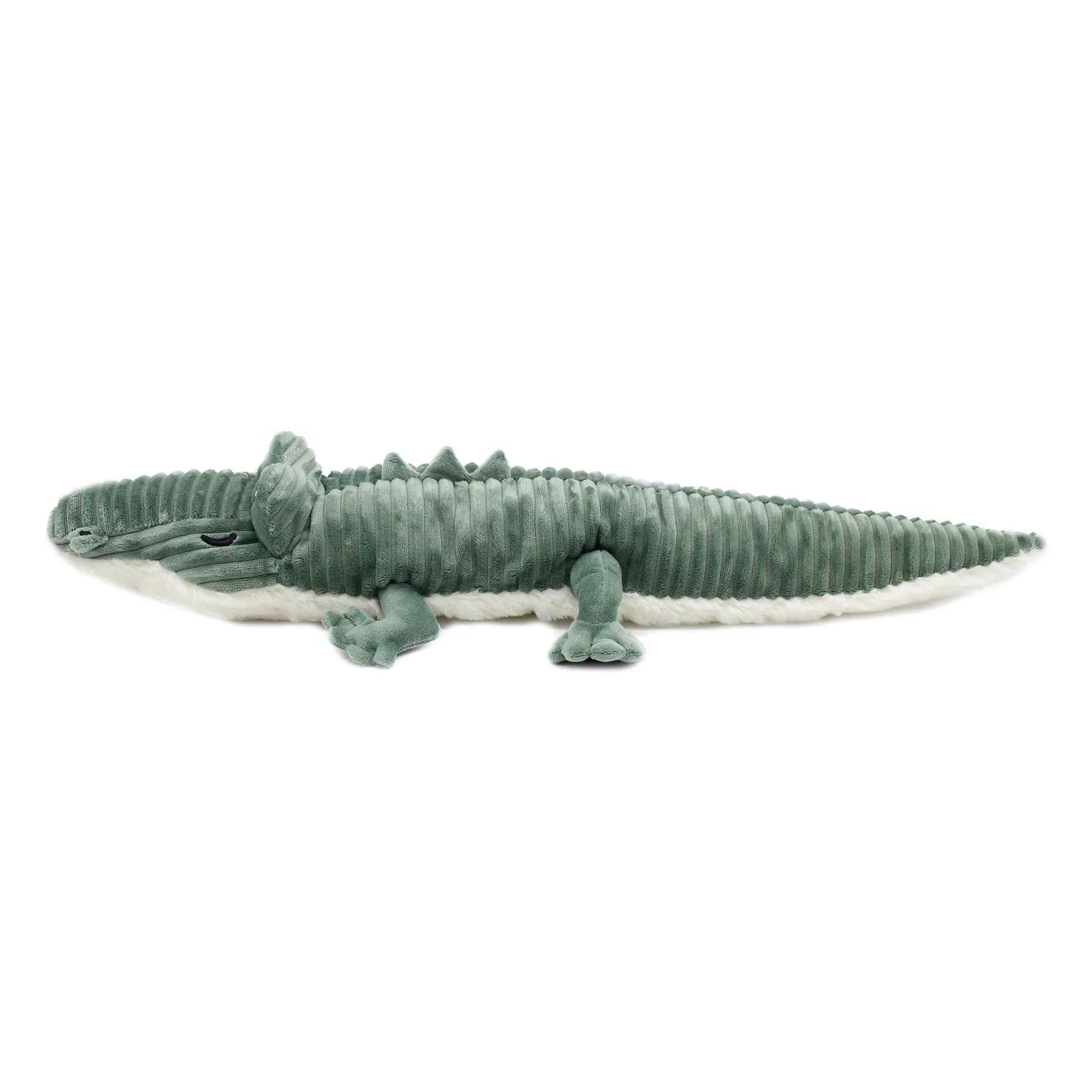 Les Déglingos | Les Ptipotos - Plush Cuddly Croketou Green Crocodile Mother and Her Baby