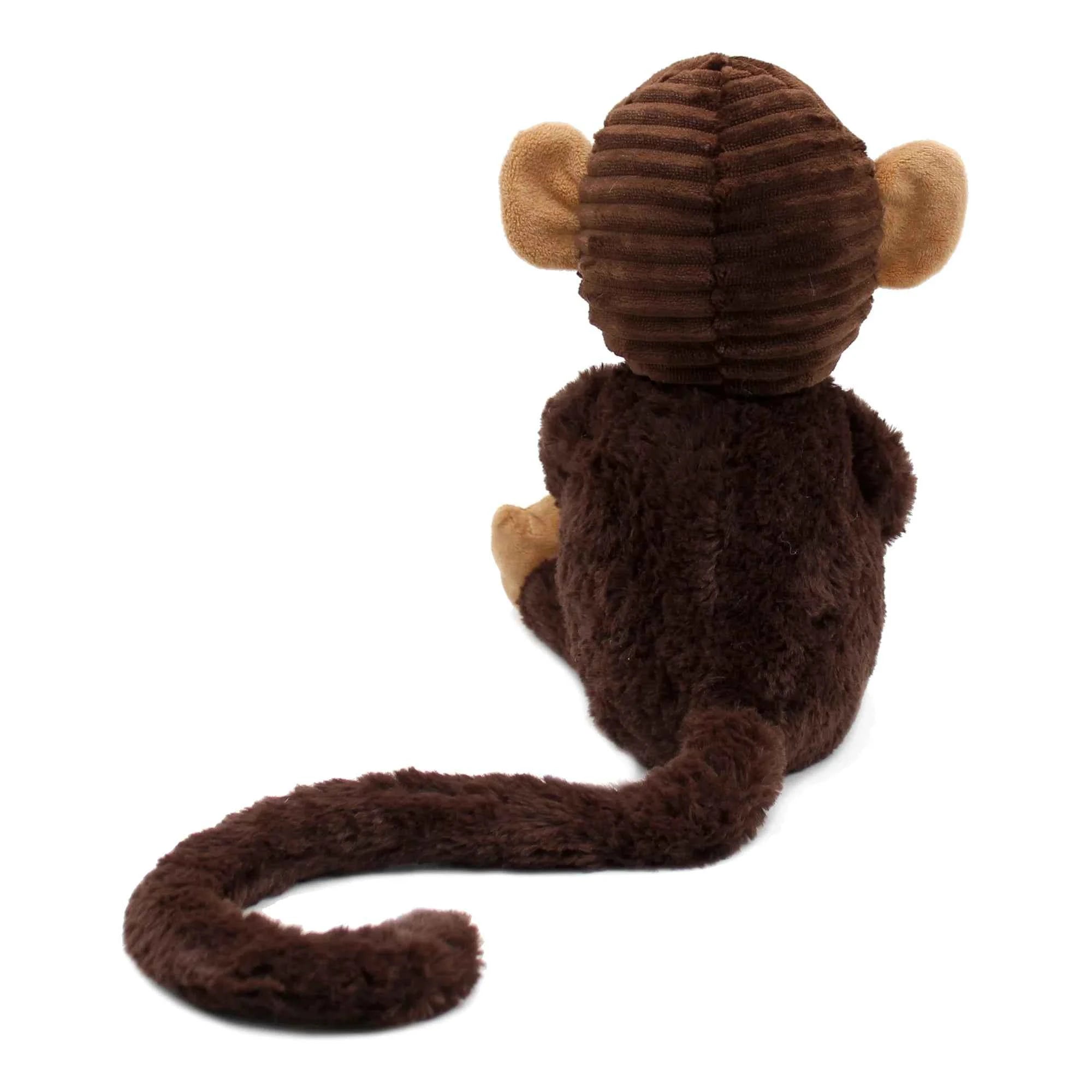 Les Déglingos | Les Ptipotos - Plush Cuddle Zazou Brown Chocolate-Colored Monkey Mom with Baby