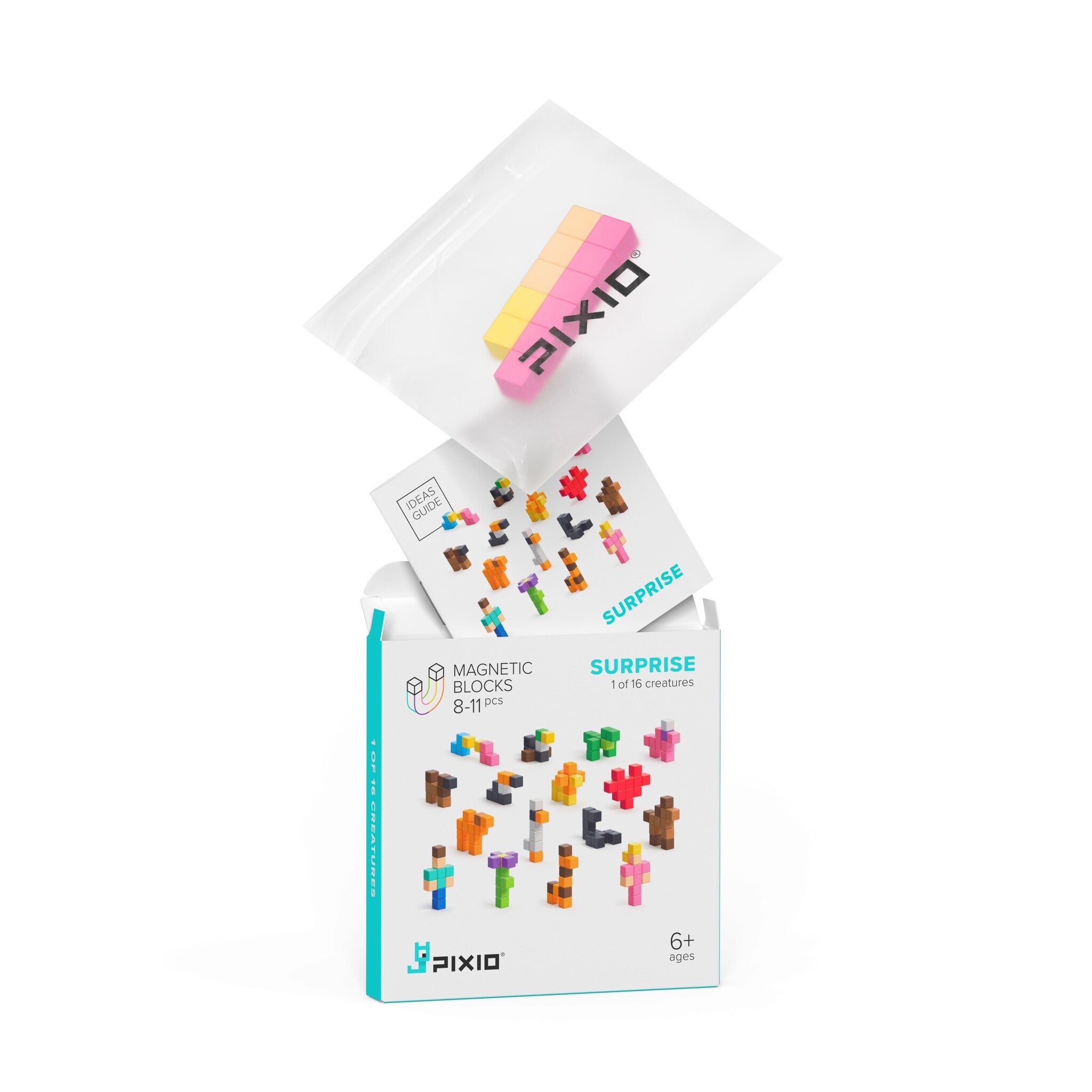 Pixio | Magnetische Blokken Surprise Series Surprise 1-16 Creatures 8-11 Stuks