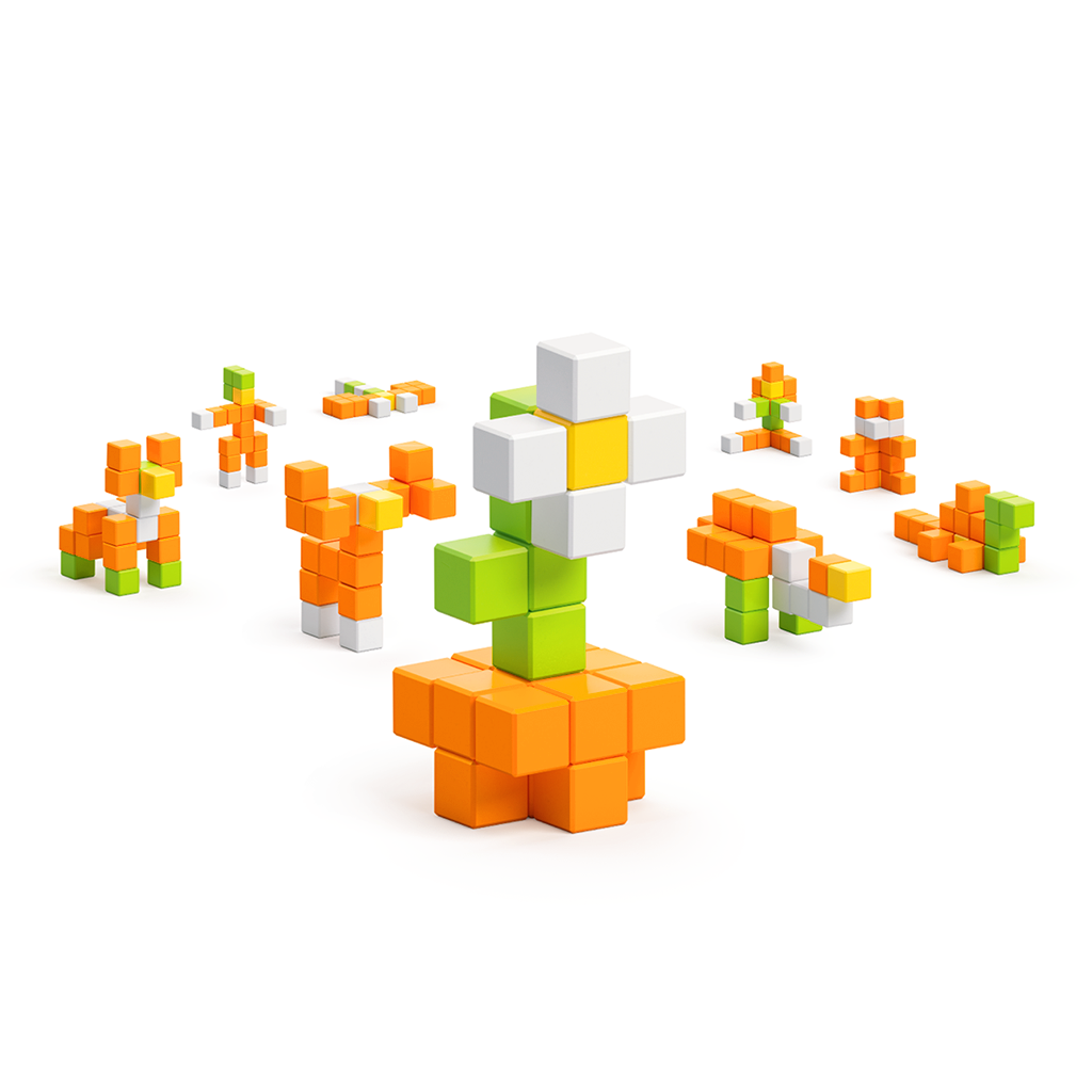 Pixio | Magnetische Blokken Story Series Flower 24 Stuks