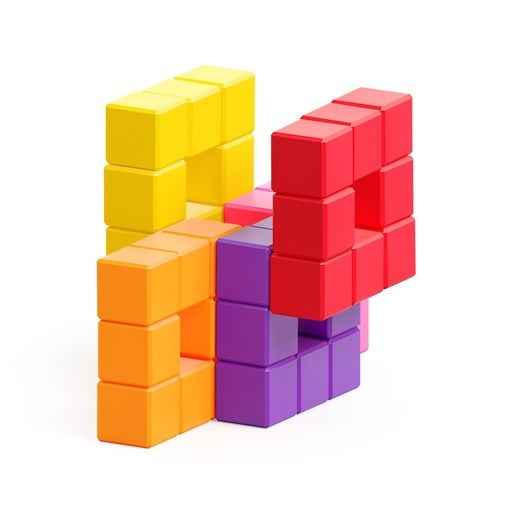 Pixio | Magnetische Blokken Abstract Series Pixoplasma 60  Stuks