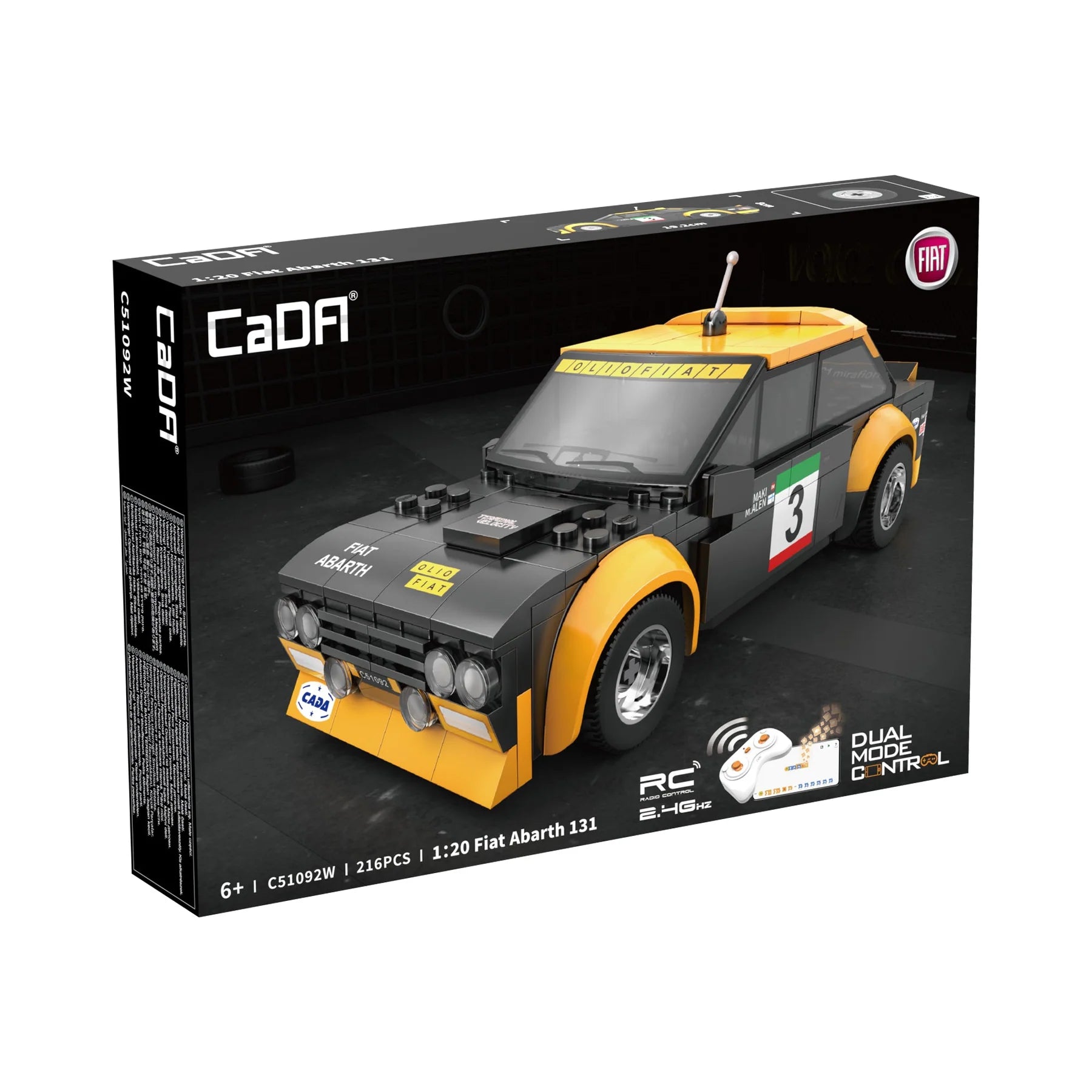 CaDA | 1:20 Smart Chassis - Fiat Abarth 131 216 Stuks Schaal 1:20