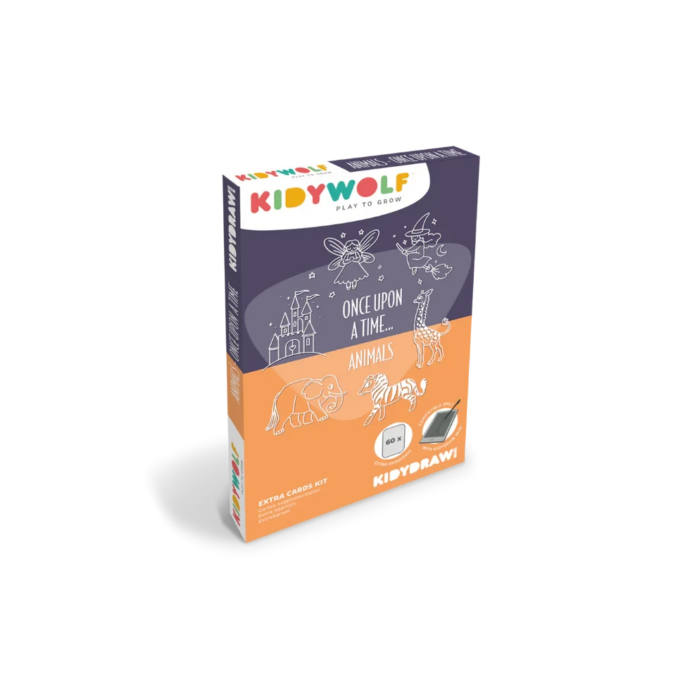 Kidywolf | Refill Kidydraw - Mini  Extra kaarten Met Het Thema Er Was Eens en Dieren
