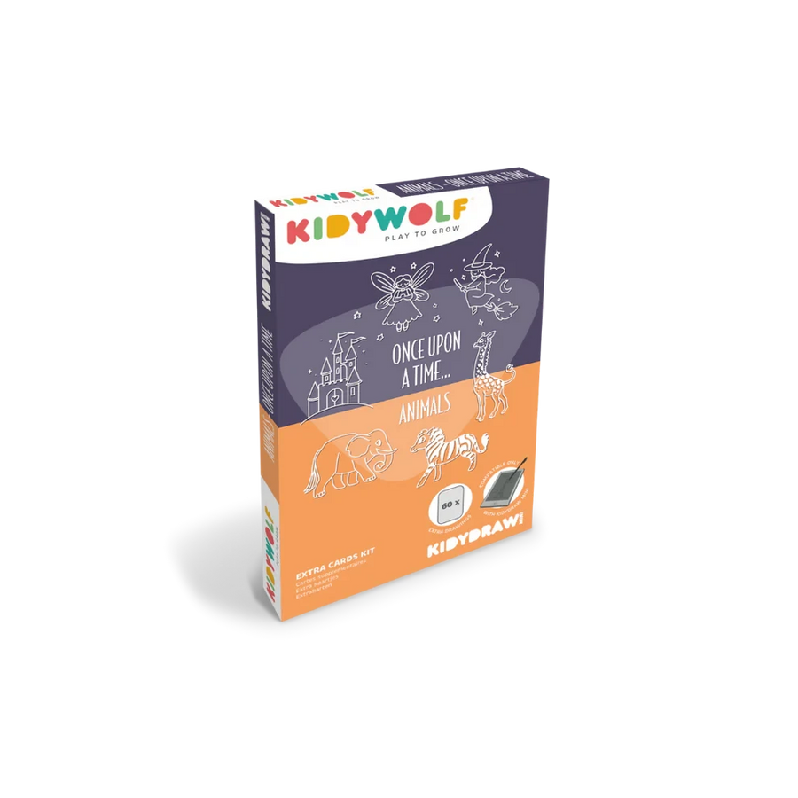 Kidywolf | Refill Kidydraw - Mini  Extra kaarten Met Het Thema Er Was Eens en Dieren