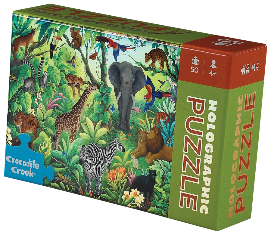 Crocodile Creek | Holographic Foil Puzzel Jungleparadijs 50 Stuks