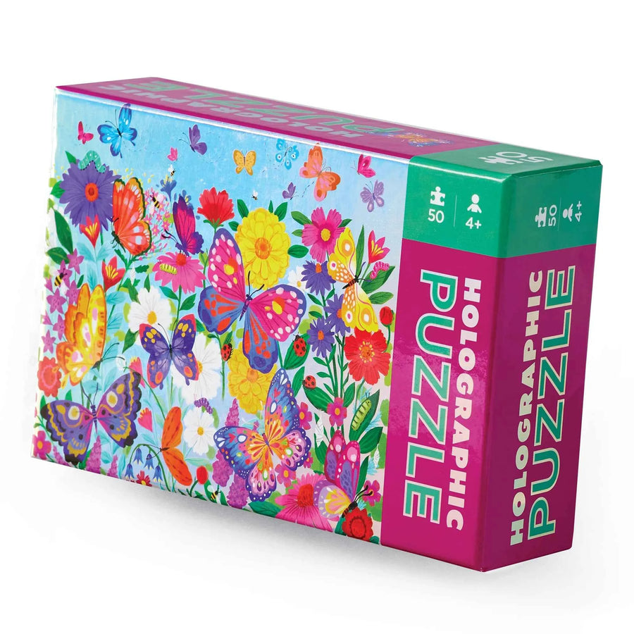 Crocodile Creek | Holographic Foil Puzzel Vlinders 50 Stuks