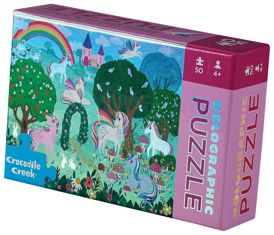 Crocodile Creek | Holographic Foil Puzzel Sprankelende Eenhoorn 50 Stuks
