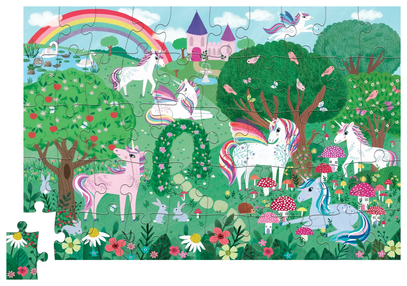 Crocodile Creek | Holographic Foil Sparkling Unicorn 50-Piece Puzzle