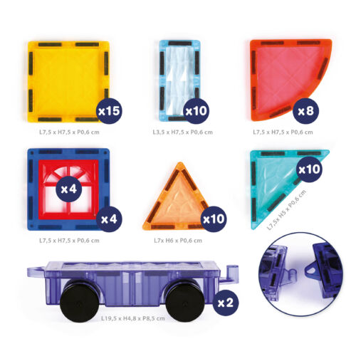 Ludi | Magnetische Blokken Voertuigen 61-delig 3-10Y