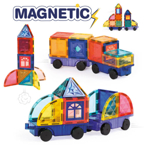 Ludi | Magnetische Blokken Voertuigen 61-delig 3-10Y