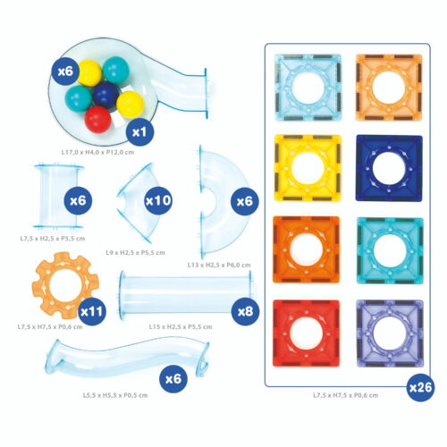 Ludi | Magnetische Blokken Knikkerbaan 80-delig