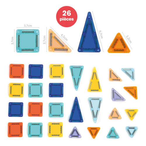 Ludi | Magnetische Blokken Mini 26-delig