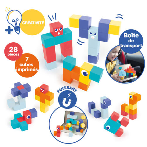Ludi | Magnetische Blokken Kubus 28-delig