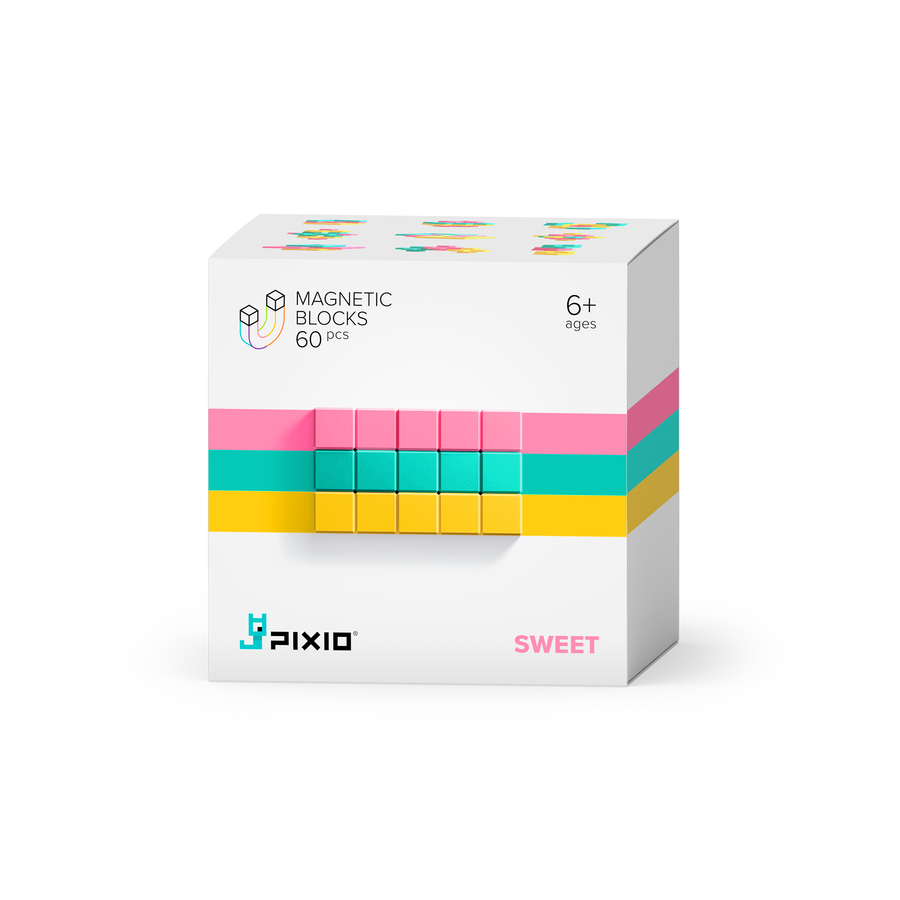 Pixio | Magnetische Blokken Abstract Series Sweet 60  Stuks