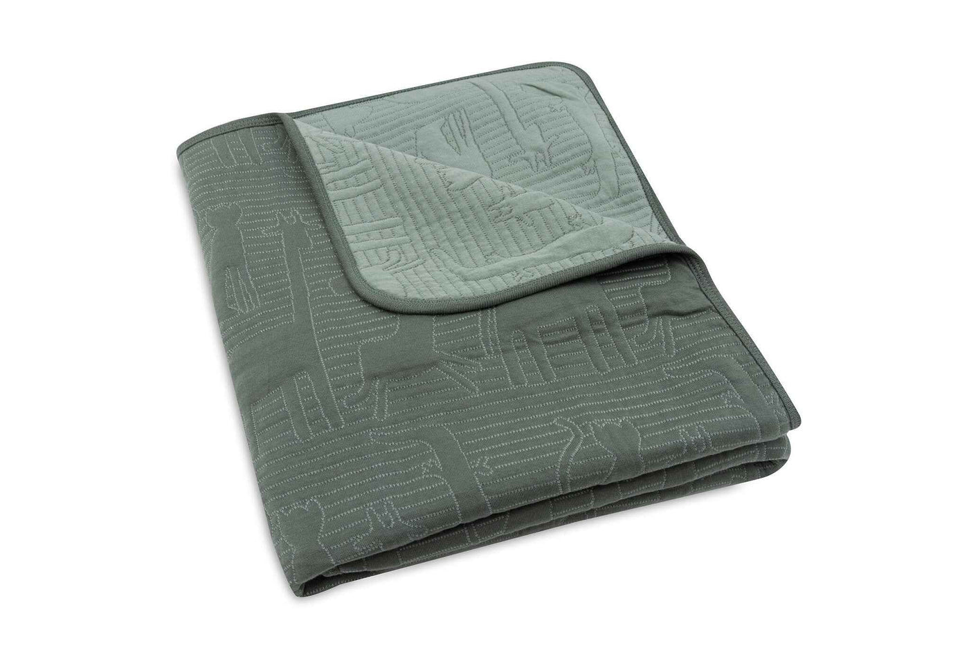 Jollein Deken Ledikant 100x150cm Jungle Jambo Ash Green/Laurel