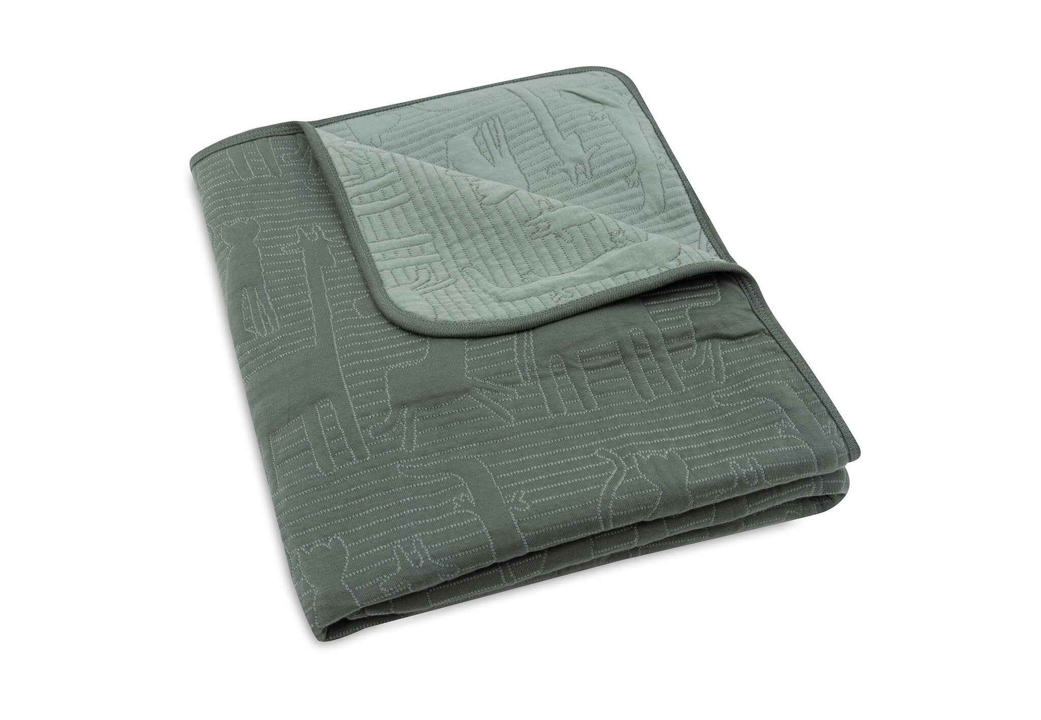 Jollein Deken Ledikant 100x150cm Jungle Jambo Ash Green/Laurel