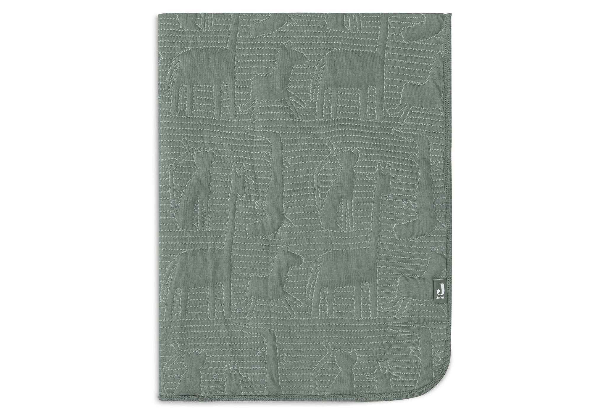 Jollein Deken Ledikant 100x150cm Jungle Jambo Ash Green/Laurel