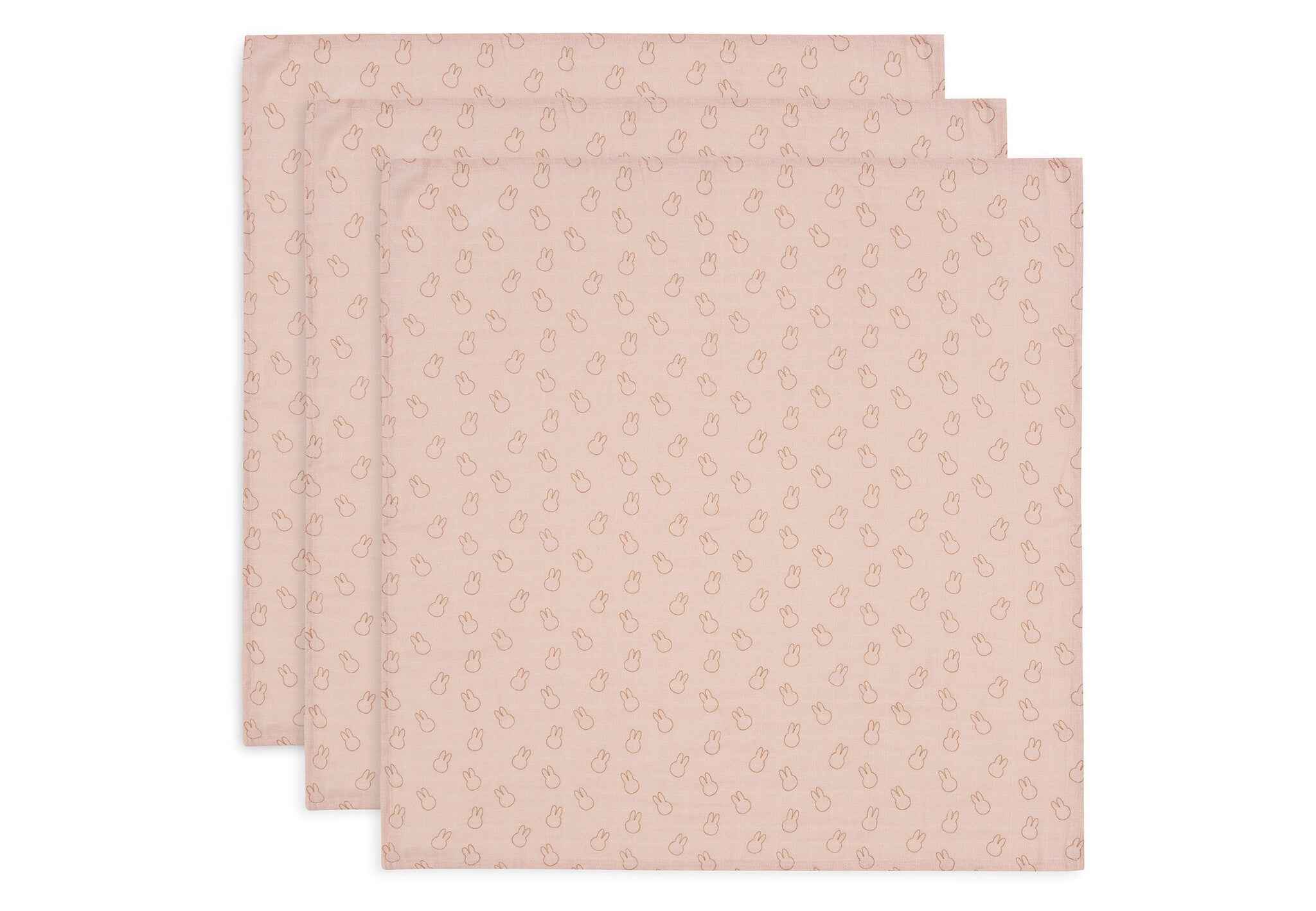 Jollein | Hydrophilic Cloth Small 70x70 Miffy Silhouettes Wild Rose (3 Pack)