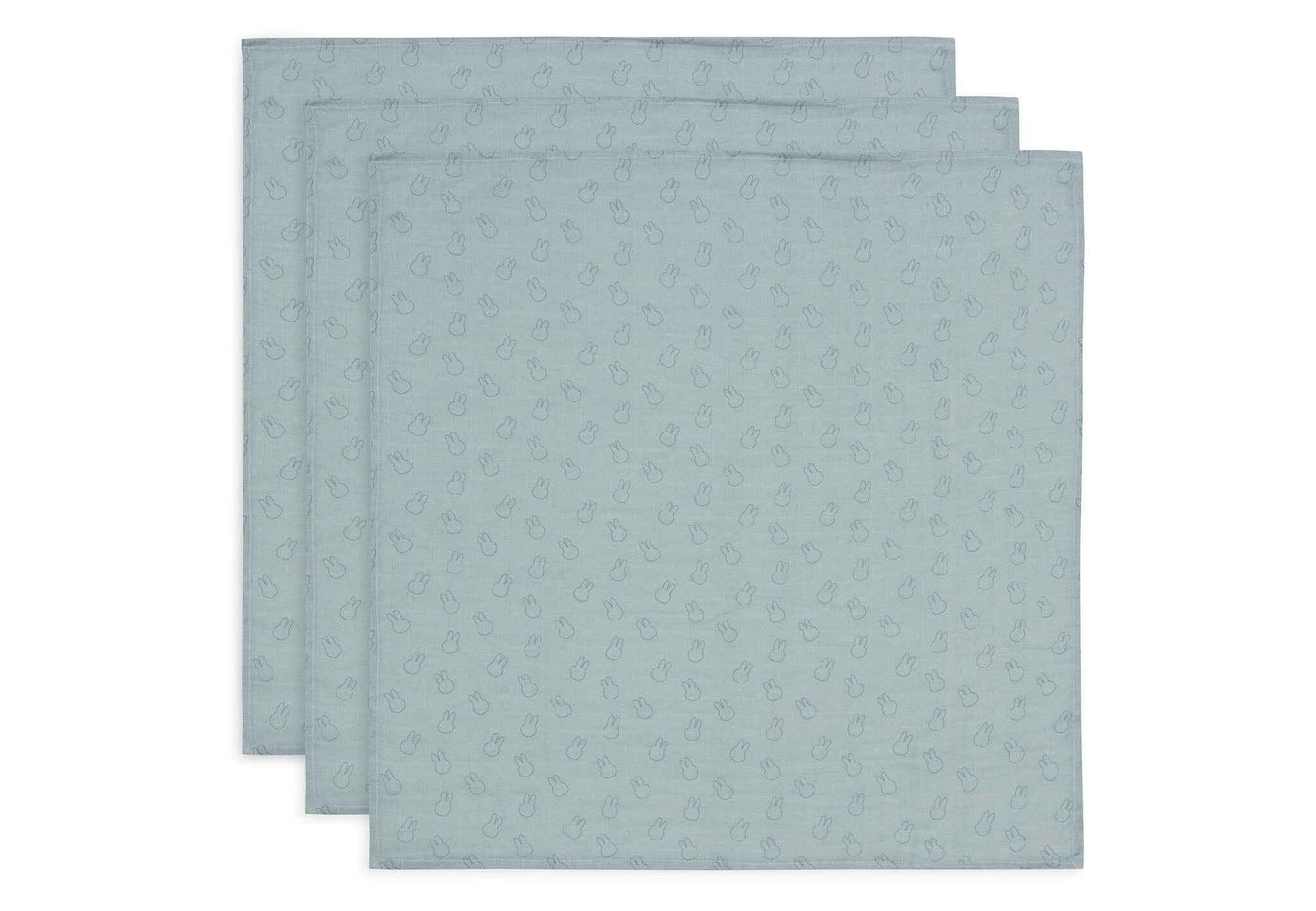 Jollein | Small 70x70 Hydrophilic Cloth with Miffy Silhouettes in Sea Green (3 Pack)