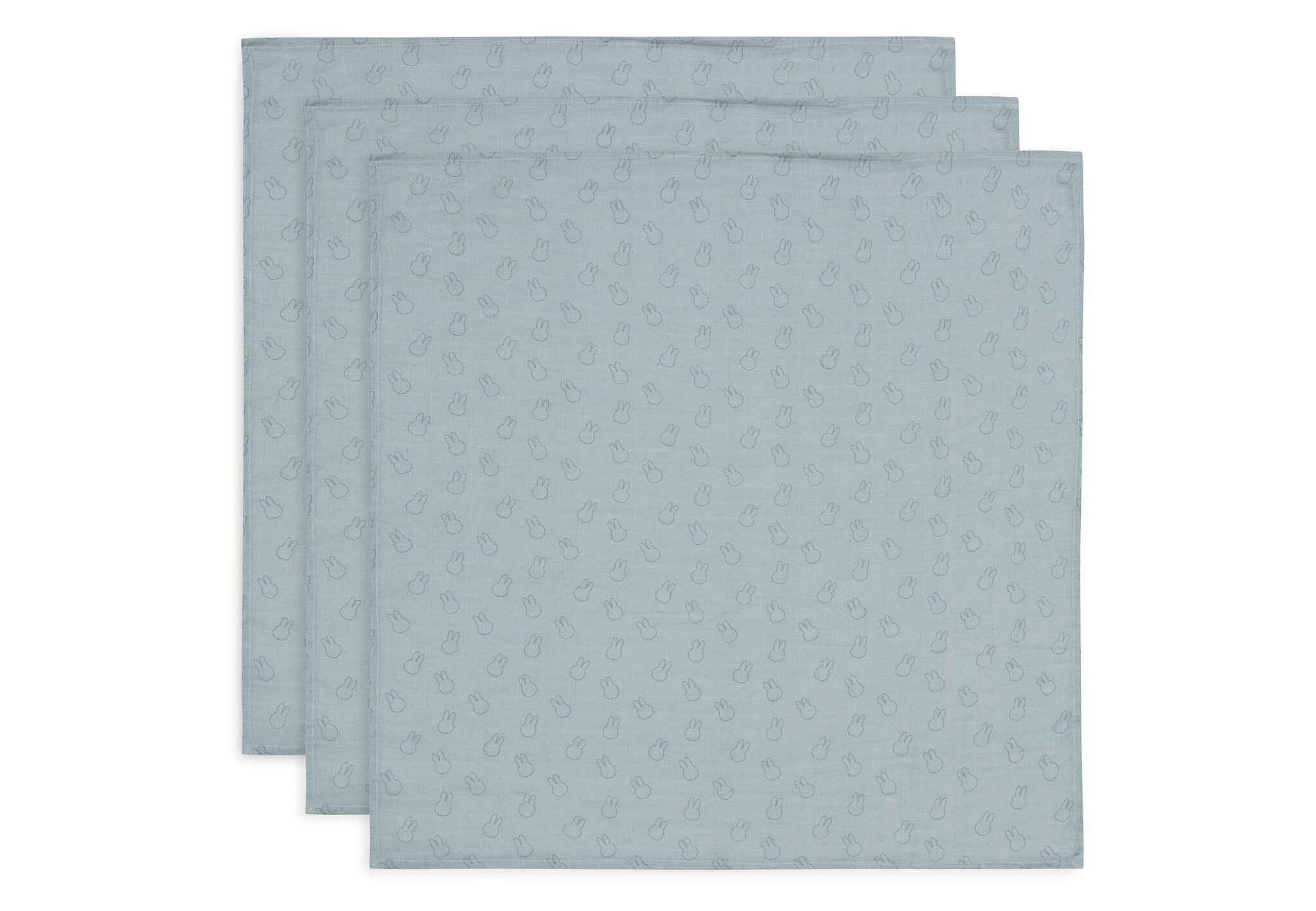 Jollein | Small 70x70 Hydrophilic Cloth with Miffy Silhouettes in Sea Green (3 Pack)
