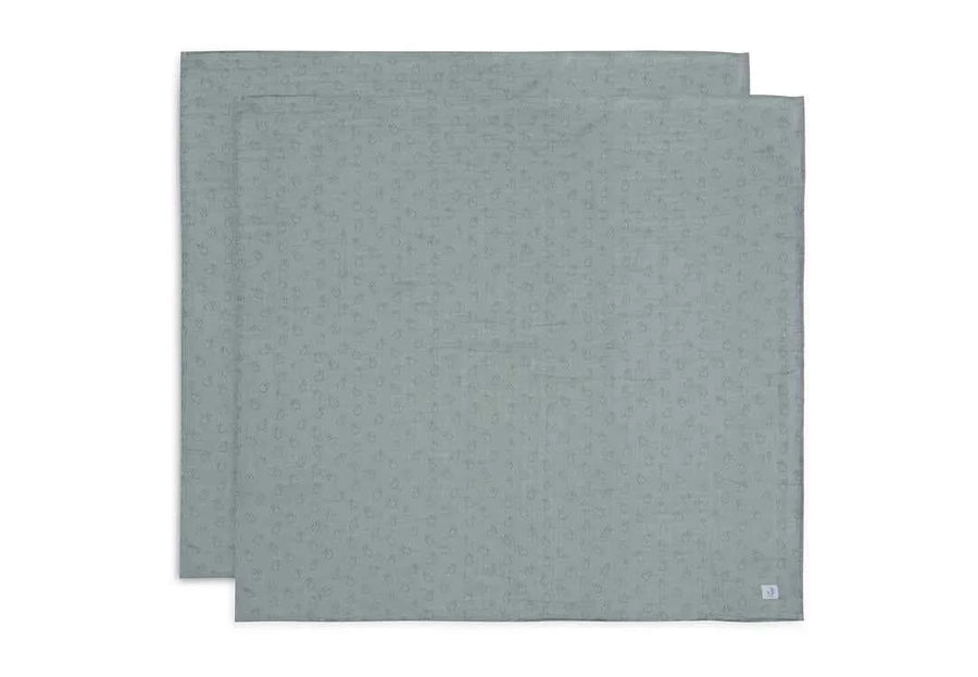 Jollein | Large Hydrophilic Cloth 115x115cm Miffy Silhouettes - Sea Green - 2 Pieces