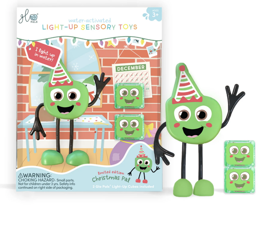 Glo Pals | Badspeelgoed Light Up Cubes Christmas Pal Limited edition 1 Figuur + 2 Cubes Groen +36M