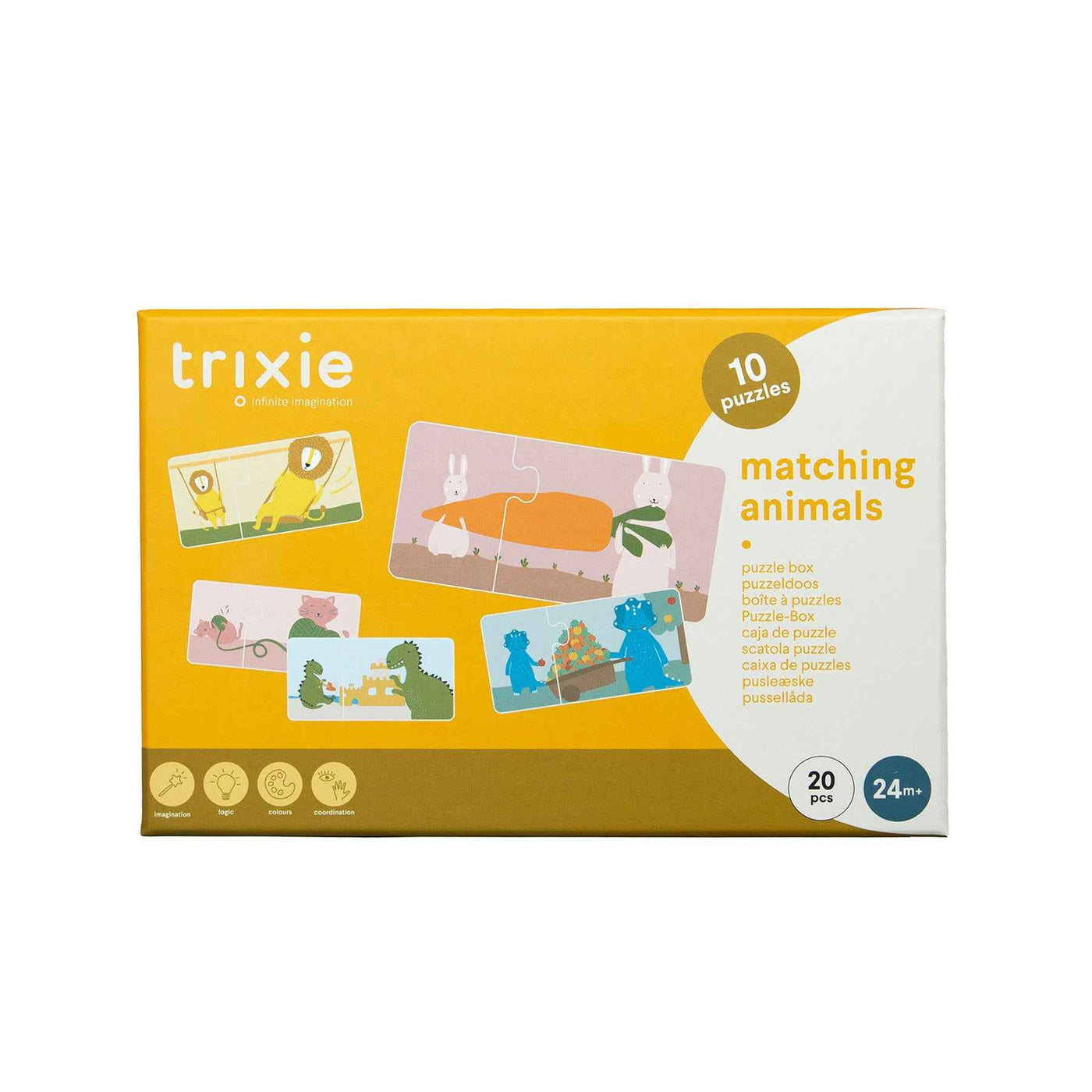 Trixie | Puzzeldoos - Dieren Matchen - 10 Duo Puzzels