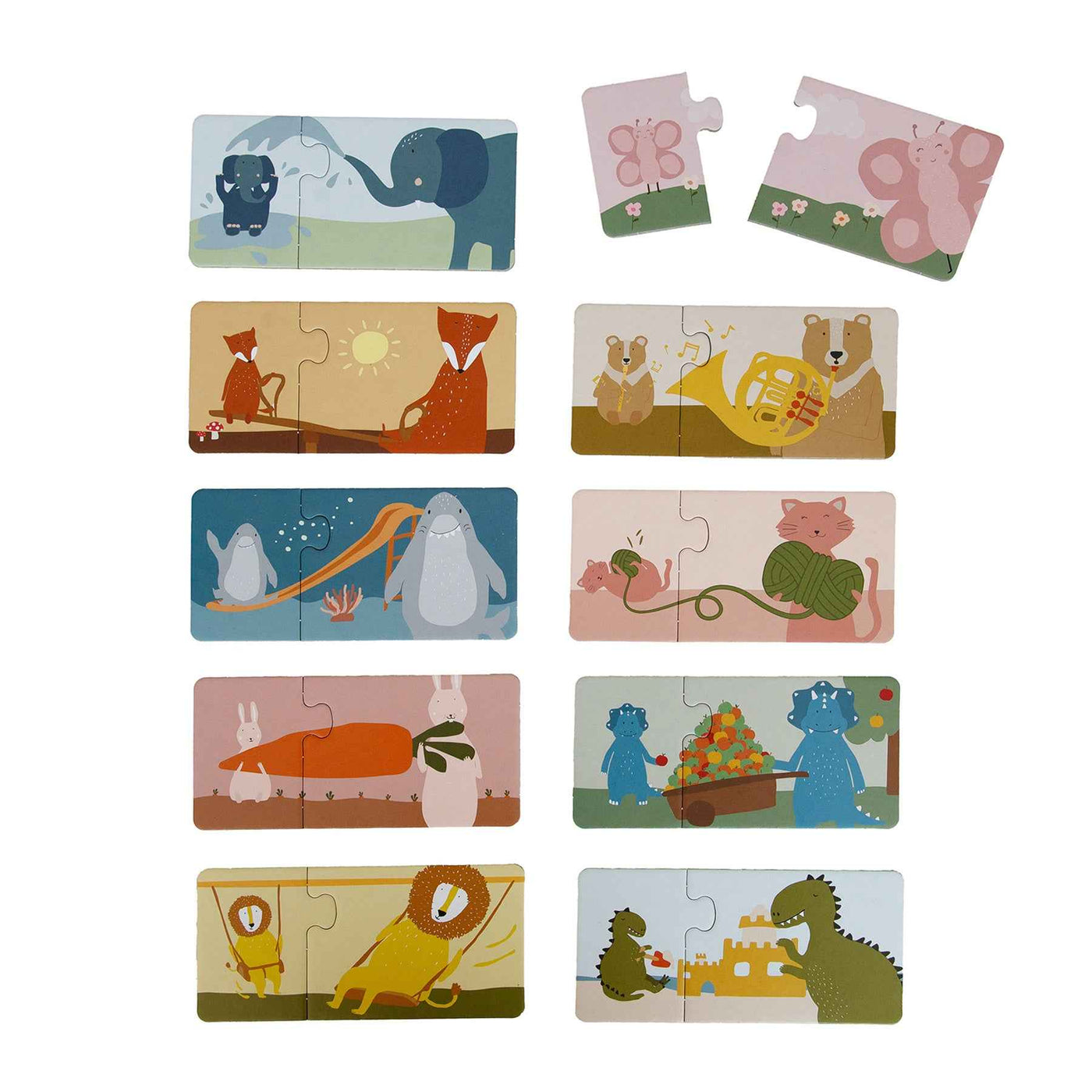 Trixie | Puzzeldoos - Dieren Matchen - 10 Duo Puzzels