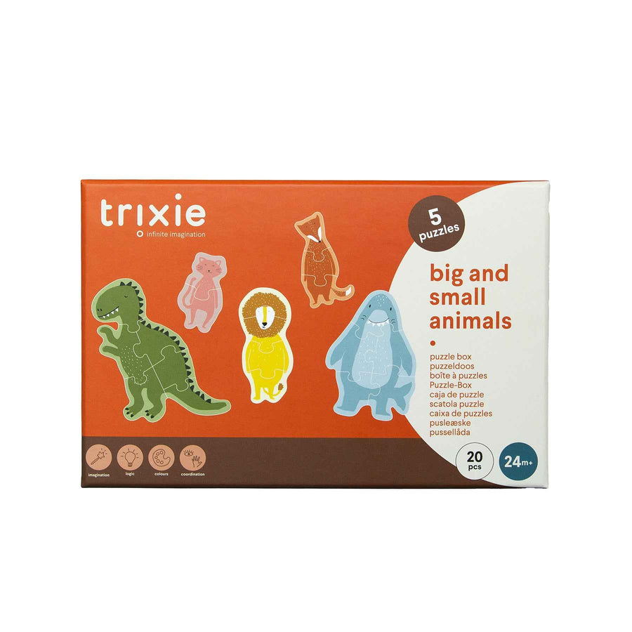 Trixie | Puzzeldoos - Grote En Kleine Dieren - 5 Puzzels