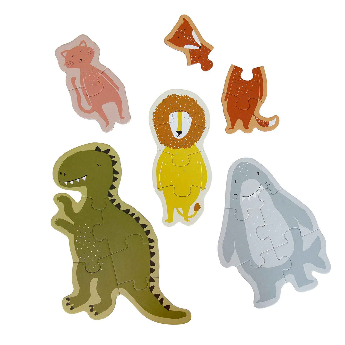 Trixie | Puzzeldoos - Grote En Kleine Dieren - 5 Puzzels