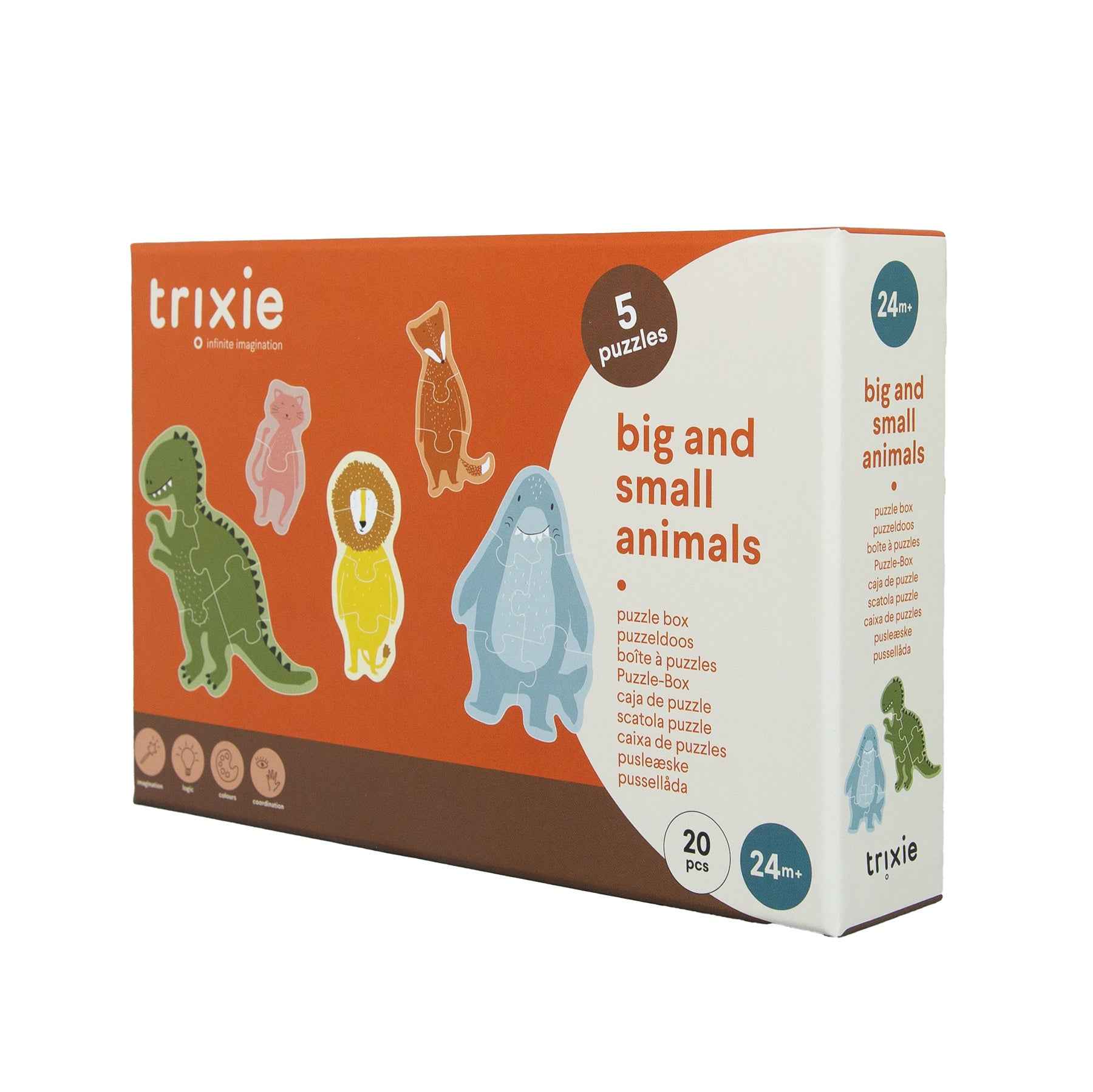 Trixie | Puzzeldoos - Grote En Kleine Dieren - 5 Puzzels