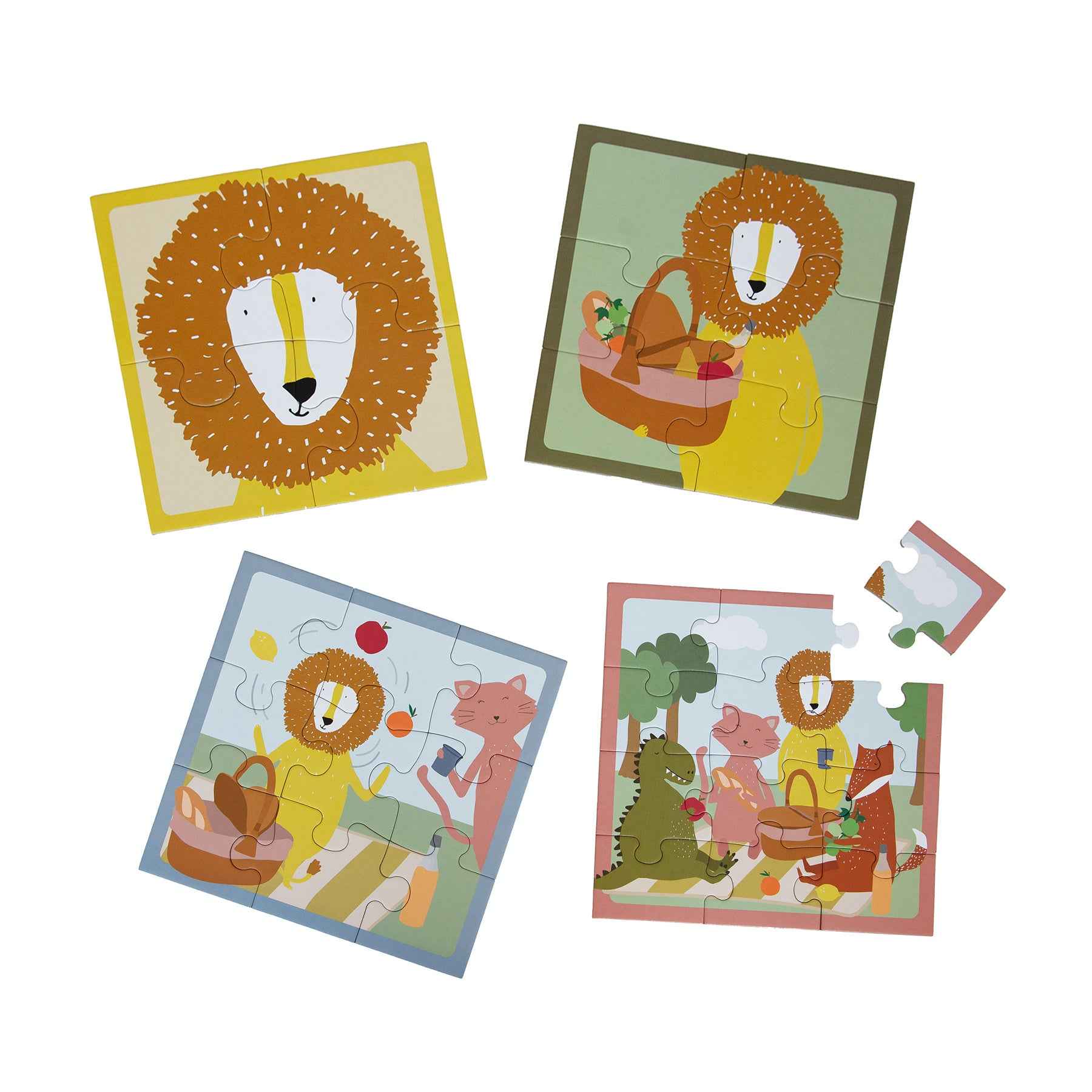 Trixie | Puzzeldoos - Dieren Picknick - 4 puzzels