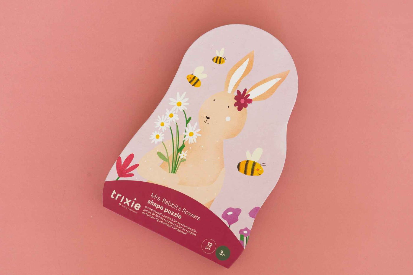 Trixie |  Vormenpuzzel - Mrs. Rabbits bloemen - 12 stuks