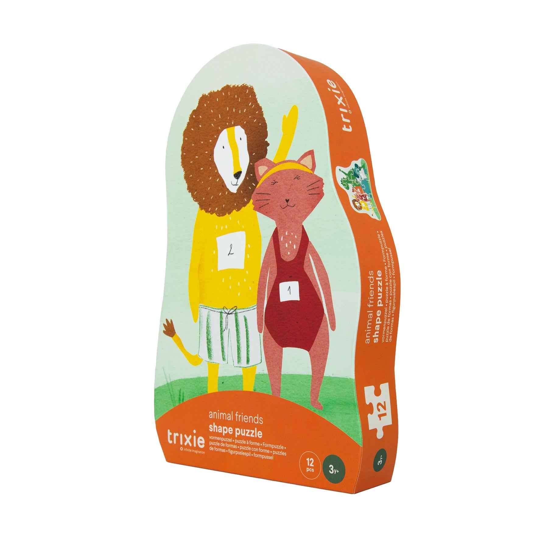 Trixie |  Vormenpuzzel - Dierenvrienden - 12 stuks