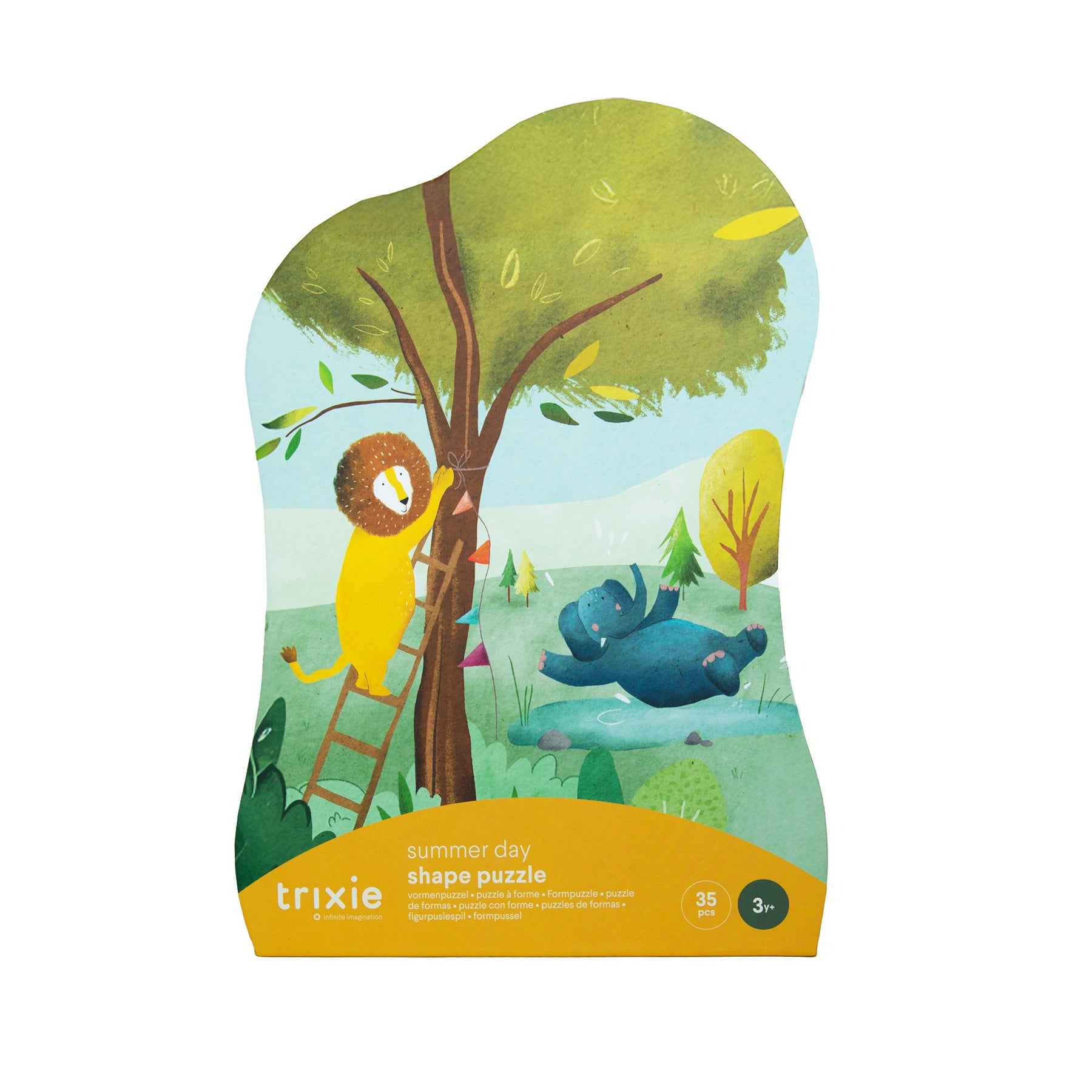 Trixie | Vormenpuzzel - Zomerse Dag - 35 stuks