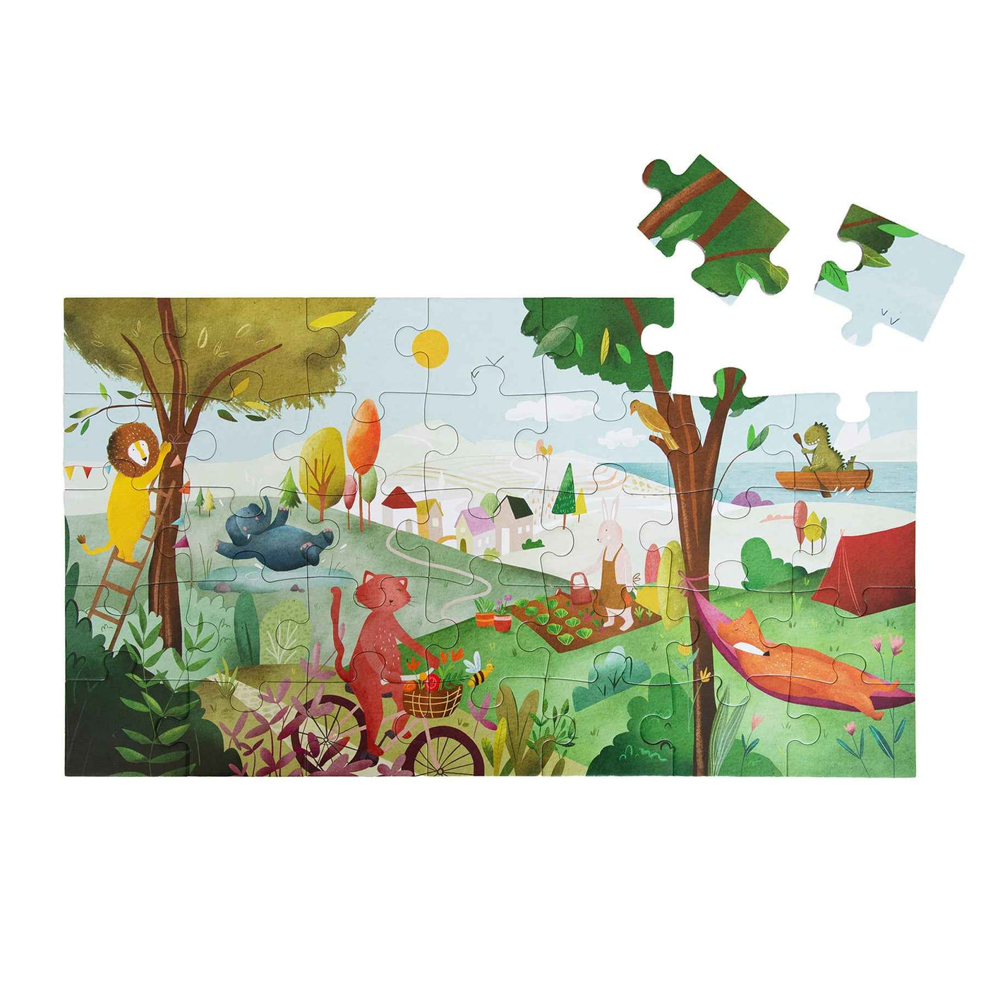 Trixie | Vormenpuzzel - Zomerse Dag - 35 stuks