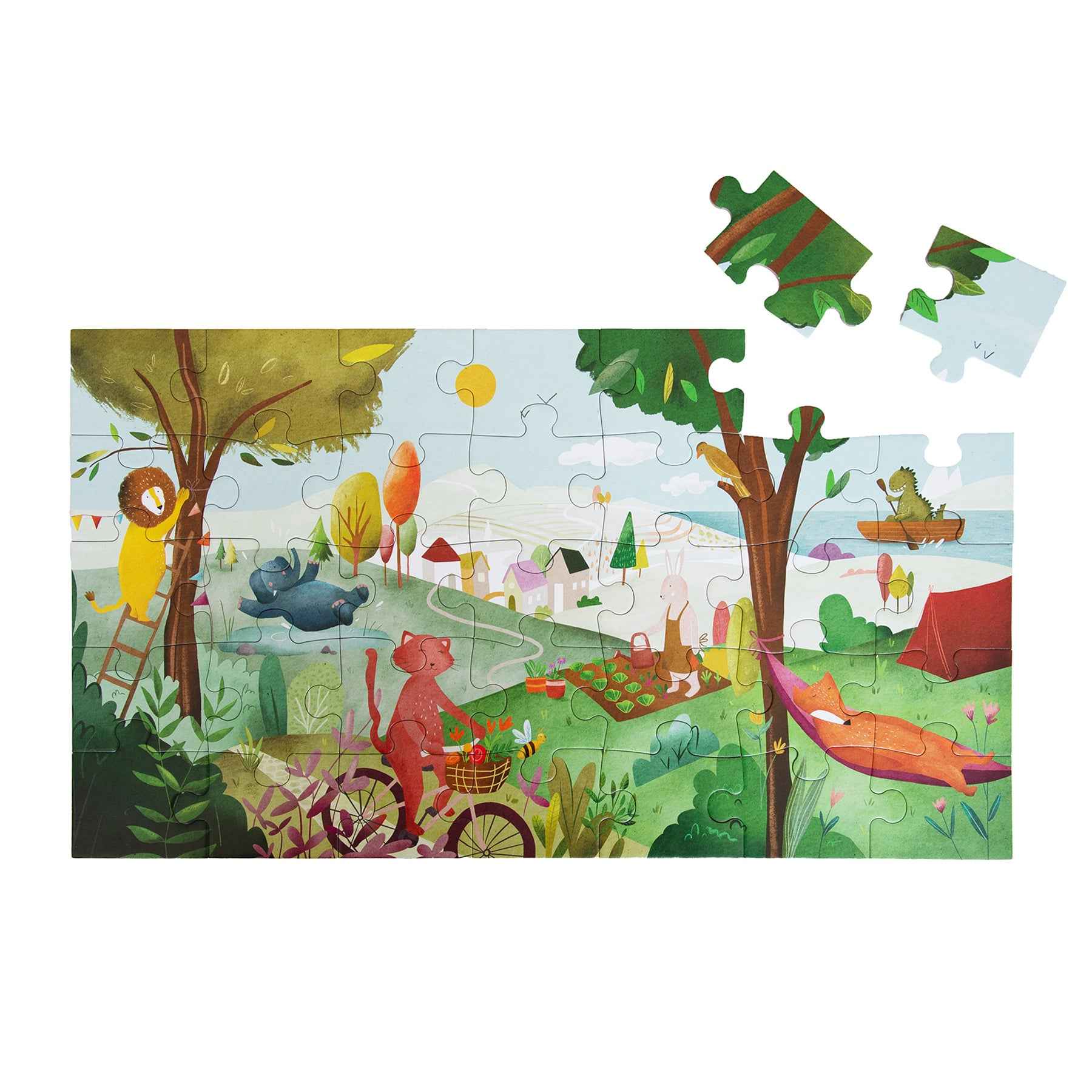 Trixie | Vormenpuzzel - Zomerse Dag - 35 stuks