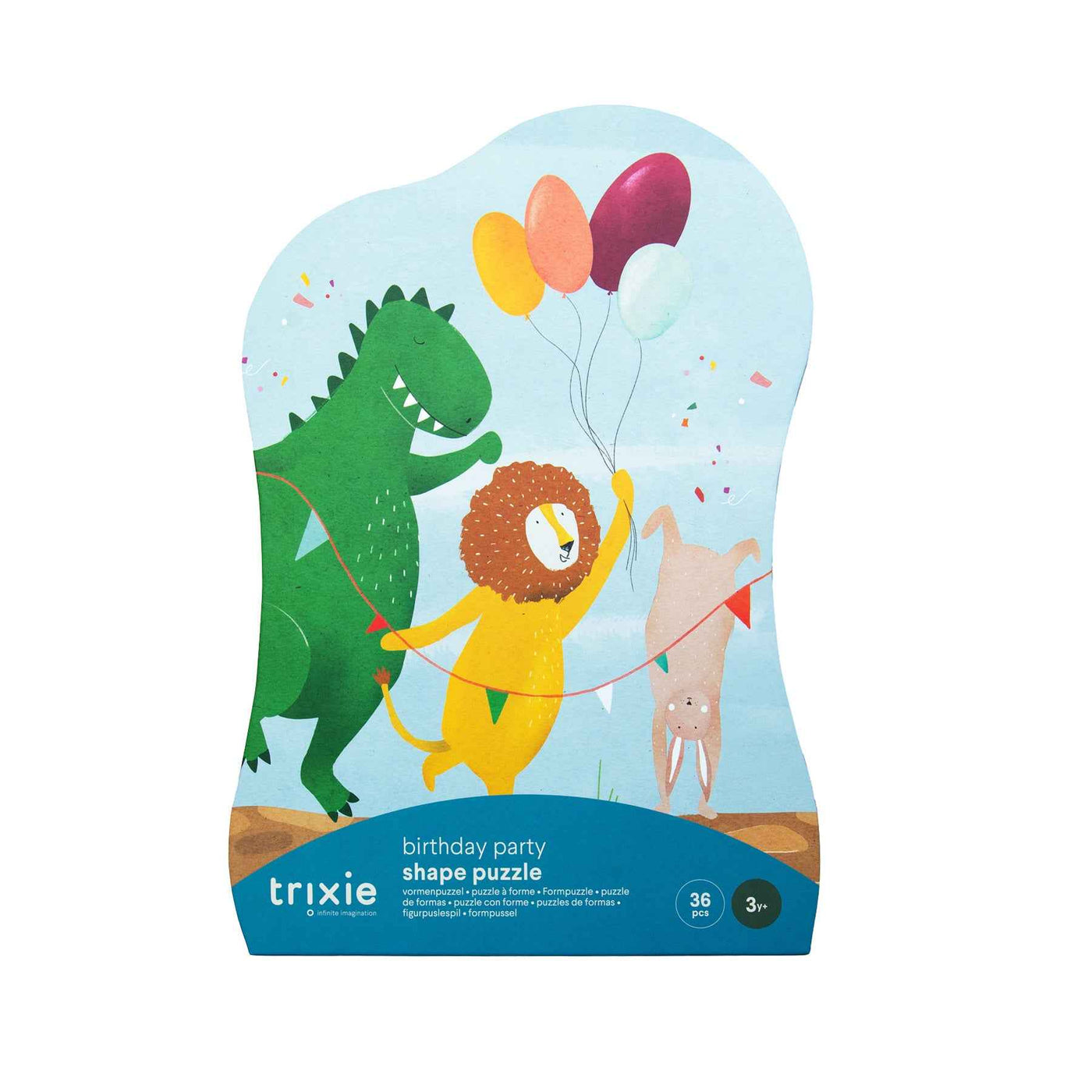 Trixie |  Vormenpuzzel - Verjaardagsfeest - 36 stuks